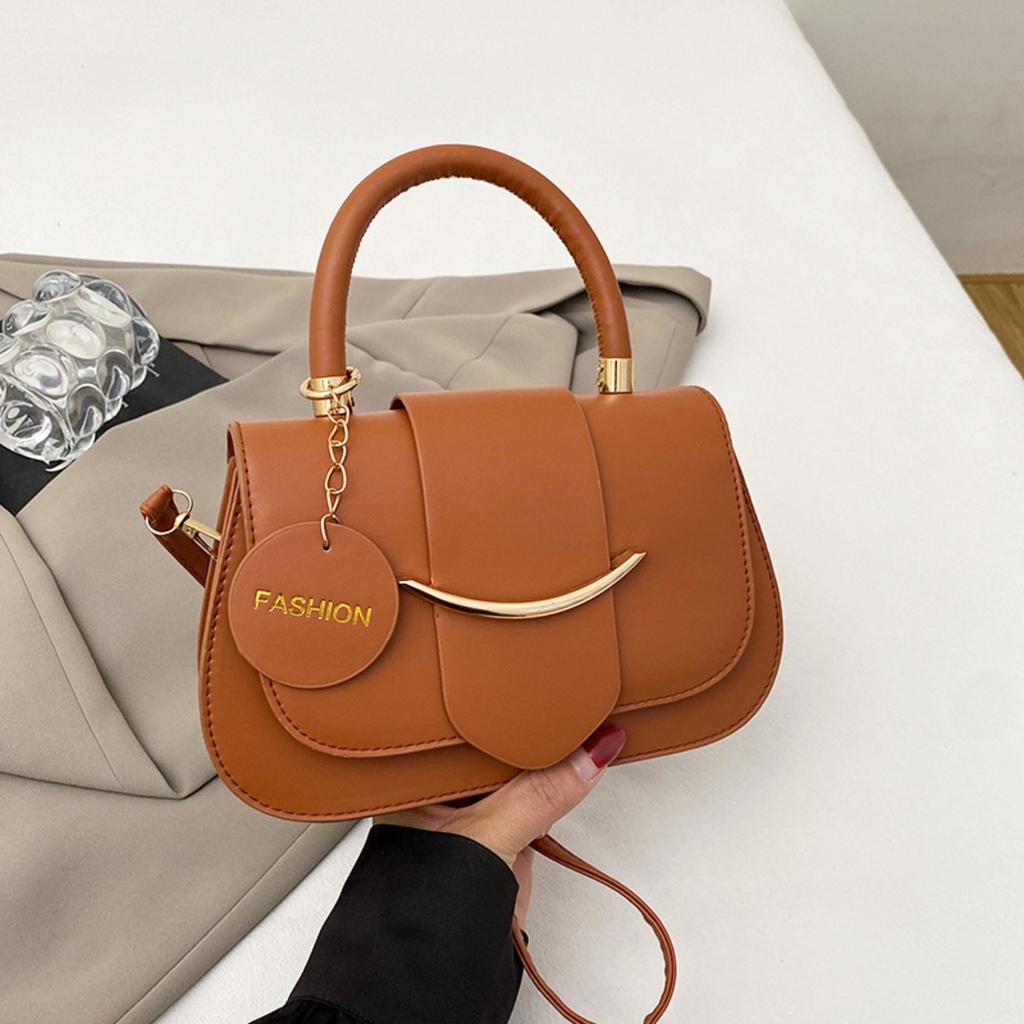 Ladies' Bag, Shoulder Bag, Saddle Bag, Simple and Versatile Handbag, Fashionable Contrasting Underarm Bag, Casual Crossbody Bag