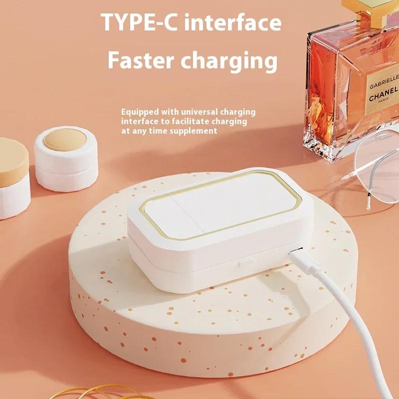 Machine Nettoyante Automatique Portable pour Lentilles de Contact avec Minuterie Stérilisation Ultraviolette Machine Nettoyante à Aspiration Magnétique