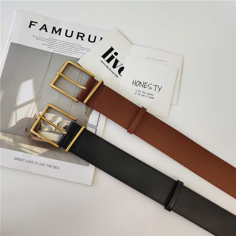 New Oval Pin Buckle Thin Belt Versatile Student Decoration Knotted Skirt Waist-hugging Casual and Simple Small Belt