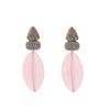 Geometric Layered Drop Earrings With Rhinestone Accents Bold Statement Jewelry Women Blue Green Pink Purple
