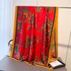 Écharpes Vertes Bufandas Foulard en Soie Femme Châle Mode Hijab Élégant Femmes Luxe Foulard Écharpe Châles de Plage Bandana