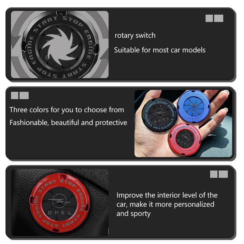 dajfhk1 For Opel Car Keyless Start Cover Ignition Button Decorative Ring Astra H K J G Corsa E D OPC Insignia B Vectra Mokka