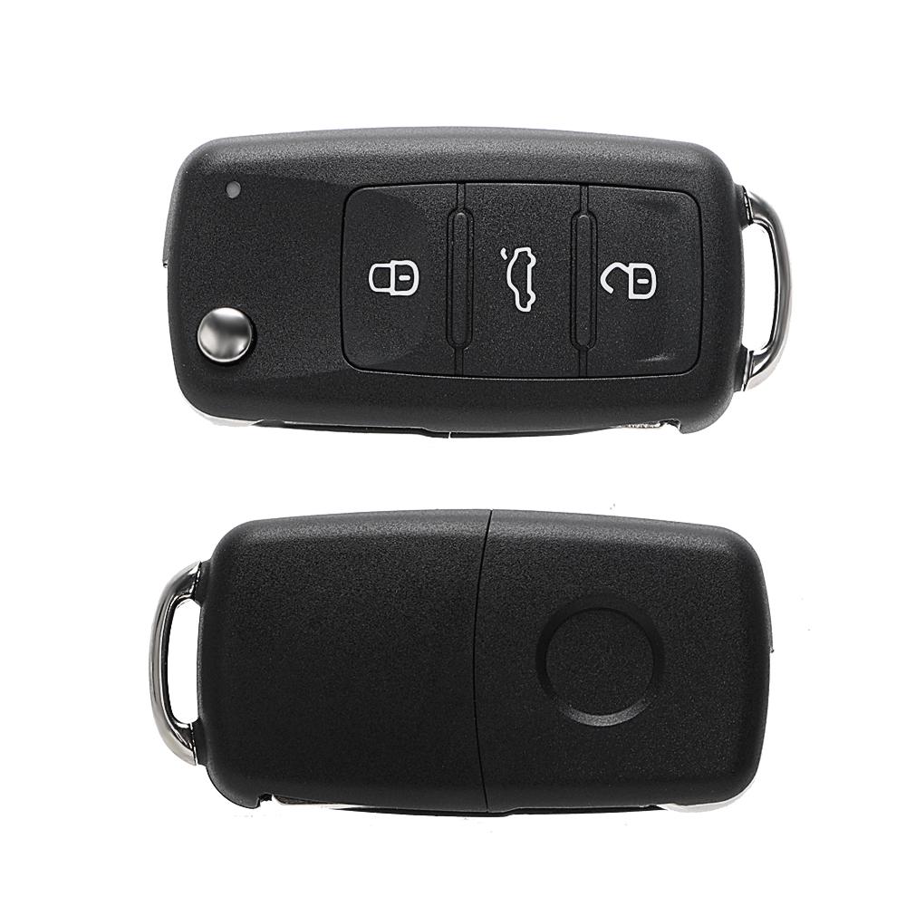3 Buttons Car Key Shell Remote Flip for Beetle/Caddy/Eos/Golf/Jetta/Polo/Scirocco/Tiguan/Touran/UP VW Blank Keys Cover Case