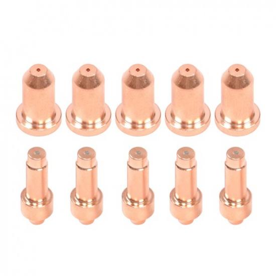 10 Pcs Plasma Cutting XT40 Torch Consumables Electrode 249926 Nozzle 249928 Tip