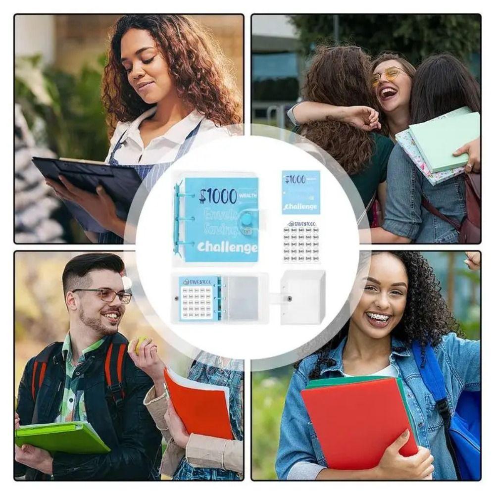 PVC Savings Challenges Book Mini Envelope Savings Challenge Easy To Use Money Saving Binder Kids