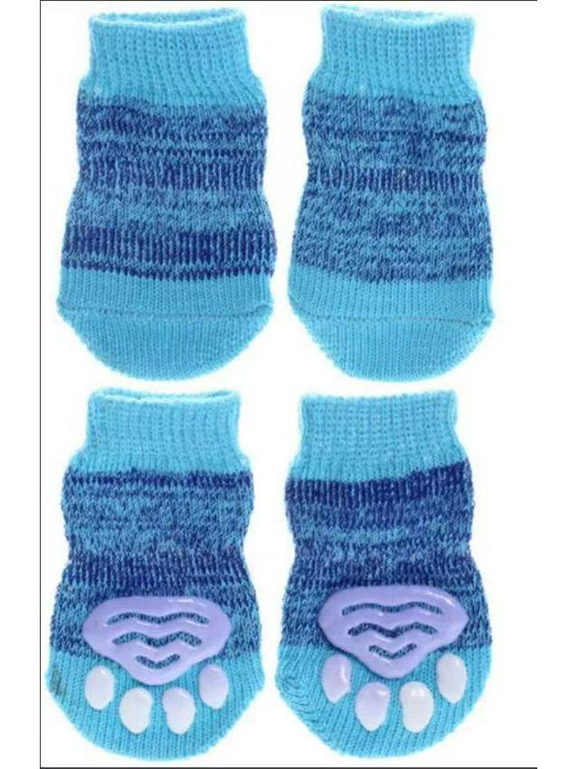 Four Seasons High-Quality Non-Slip Pet Socks for Small Dogs - Cotton Foot Covers for Teddy Dogs