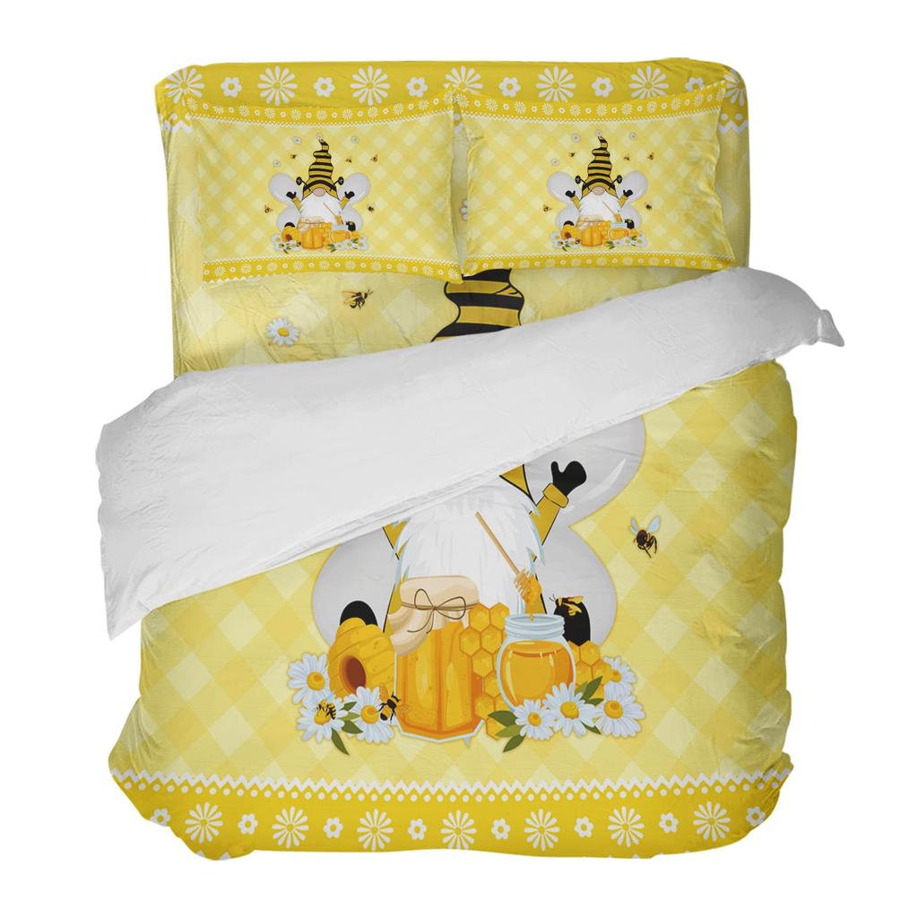 Honey Duvet Cover Sets For Kids Queen Size Quilt Covers Lightweight Down Bedroom Decor 2 Pillowcases 1 Duvet Cover No Comforter