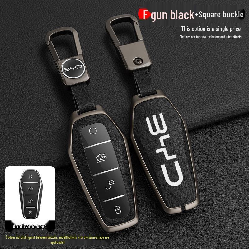 BYD Han Key Case for Qin Pro, Song Max, New Energy, Tang, Song Plus - Metal Shell Car Bag Buckle.
