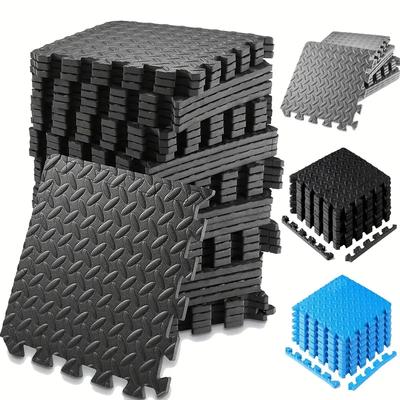 4/16Pcs EVA Foam Fitness Mat Waterproof Non-slip and Washable Yoga Mat Suitable for Home Gym with Free Side Strips Exercise Mat