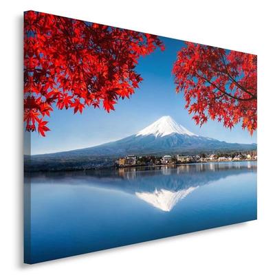 Leinwandbild Japan Berg Fuji Red