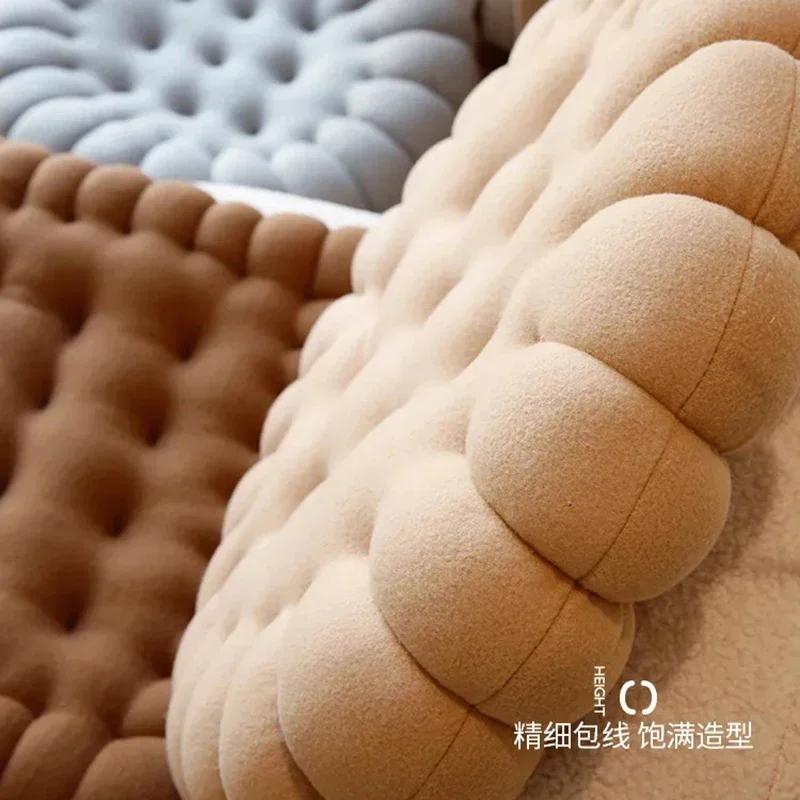 Inventive Thickened Biscuit Office Chair Cushion Lovely Living Room Space Bedroom Space Decorative Throw Pillows Sofa Back Cushion Tatami Pad