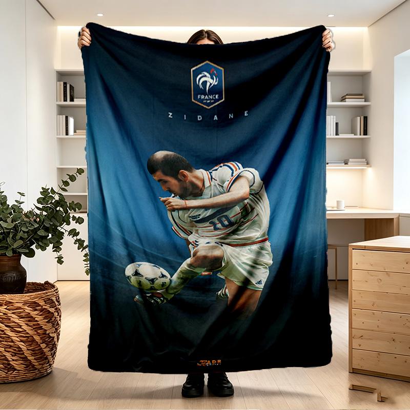 Zinedine Zidane Print Blanket - Soft & Comfortable, for Bedroom, Travel, Sofa, Home Decoration - Birthday Christmas Gift for Friend