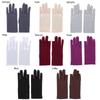 Short Stretch Thin Spandex Gloves Summer Mittens Two Finger Touch screen Driving Gloves
