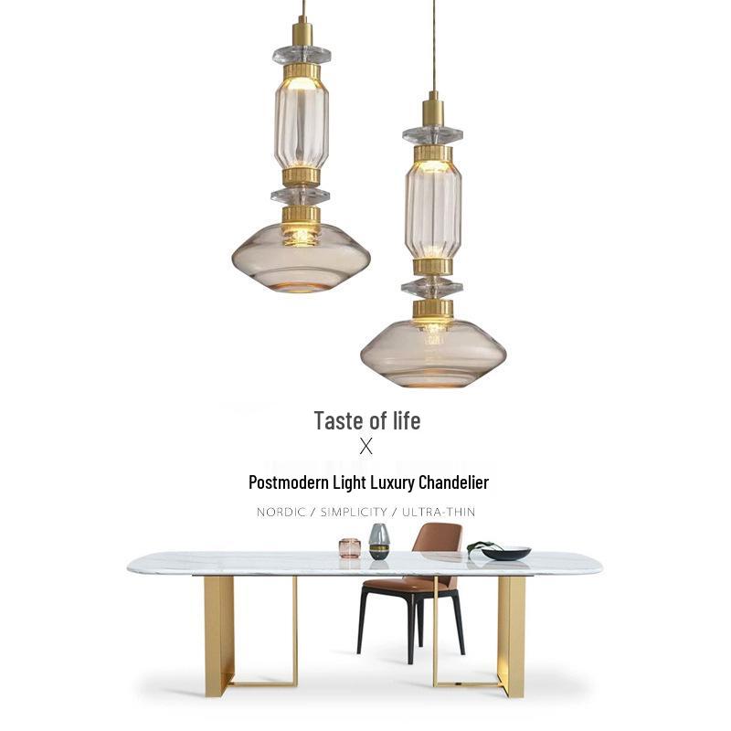 Modern European Glass Chandelier for Restaurant, Bedroom, or Stairwell