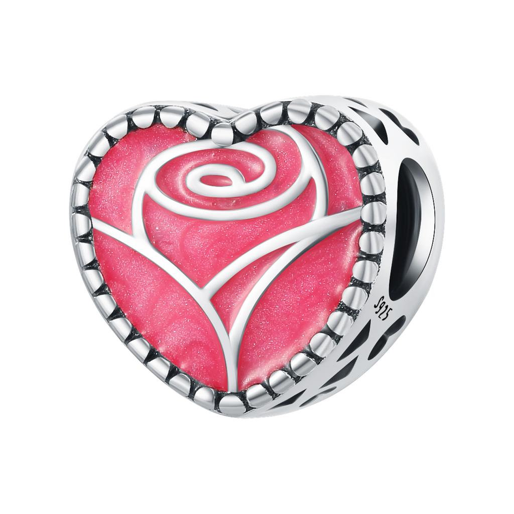 Copper Purple Iris Flower Pendants Bracelet Charms Fit Women Jewelry Party Beads Diy Exquisite Gifts Accessory