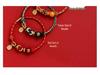 2025 Year of the Snake Red String Zodiac Bracelet with Five Paths God of Wealth Charm