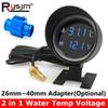 Digital Car Truck Water Temp Gauge + Voltmeter NPT1/8 10MM Temperature Sensor Head Plug Joint Pipe Sensor Radiator Hose Adapter