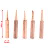 5Pcs Pure Copper Iron Tip Soldering Tip Rework Station Welding Head Soldering