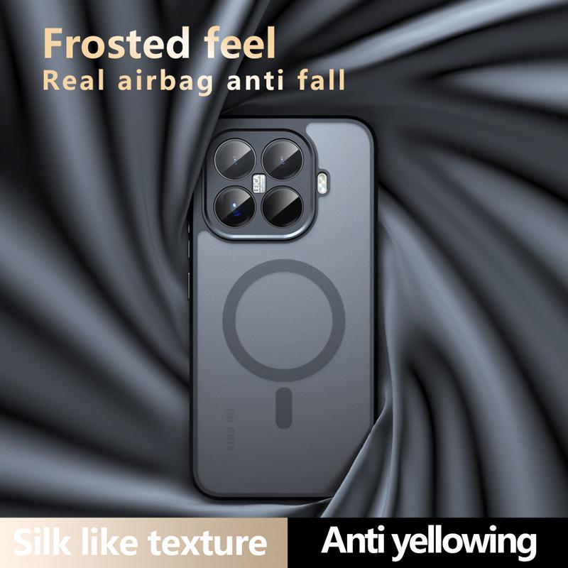 For Xiaomi 15T Pro Case Shockproof Magnetic Matte PC+TPU Anti-fingerprint Translucent Cover for Xiaomi Mi 15T
