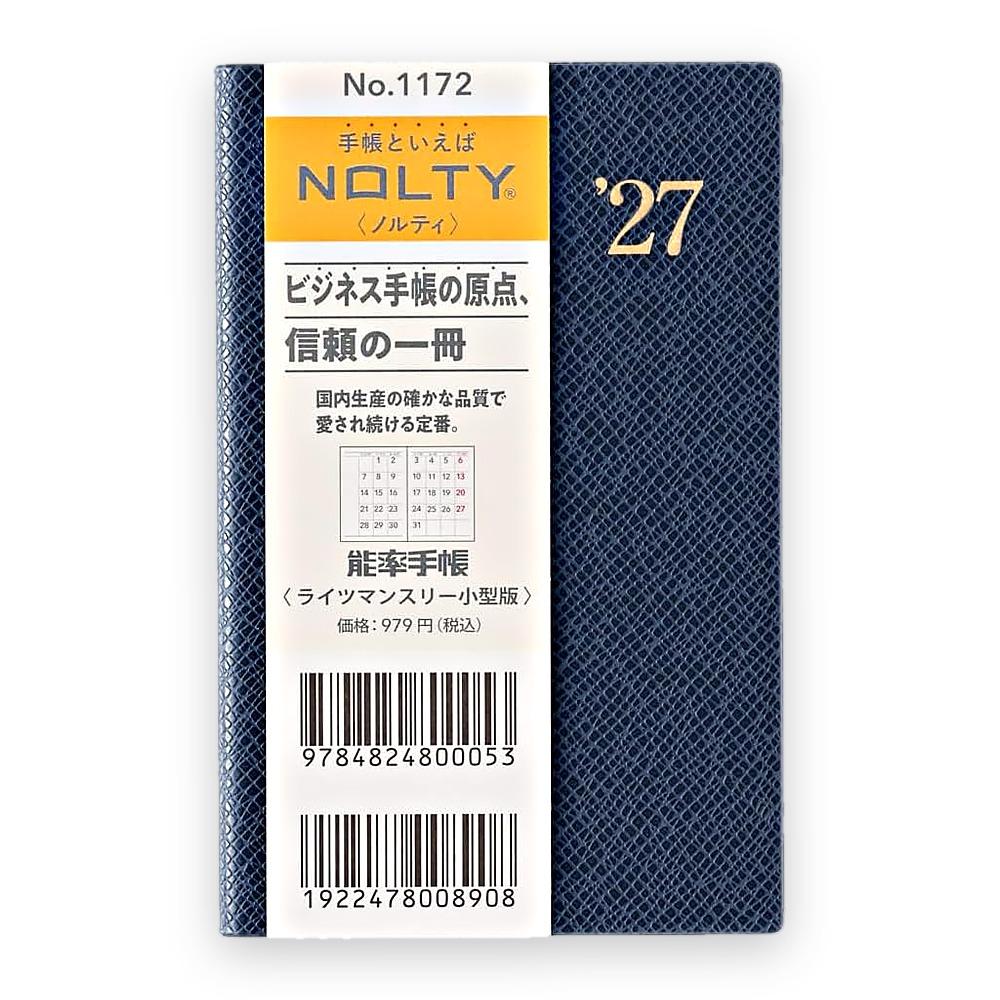 Planer JMAM NOLTY 2027 Wöchentlich Light Memo Kleine Ausgabe Montag Start Stifthalter Dezember 2026 Start - Dunkelblau 130 x 84 x 5 mm dunkelblau