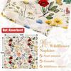 Wildfloral Cloth Napkin Vintage Wildflower Dinner Napkin Reble Kitchen Table Top Collection for Farmhouse Party Dining Table Decor, Set of 4, 18 x 18