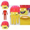 Levendige Oranje En Rode Roblox Cosplay Kinderen Jumpsuit Met Masker En Handschoenen