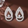 Full Diamond Zircon Fashion Temperament Cold Wind Earrings Bare Diamond High-End Earrings Girls Stud Earrings