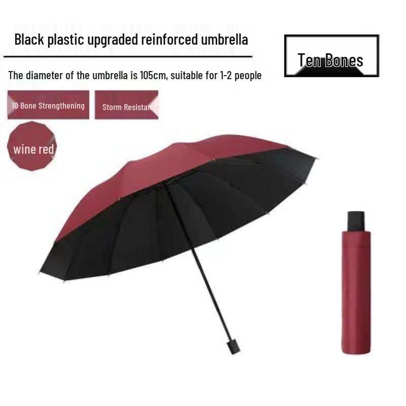 Dual-Use Anti-UV Large Folding Umbrella for Rain and Shine