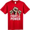 Atmungsaktives Jungen Sommer T-Shirt Vintage Fight The Power Fäuste erhoben Hiphop Für ihn T-Shirt Oversized T-Shirt Alltags-T-Shirt