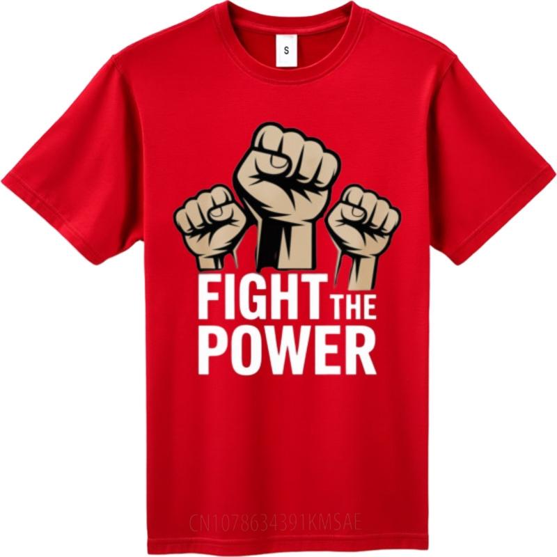 Atmungsaktives Jungen Sommer T-Shirt Vintage Fight The Power Fäuste erhoben Hiphop Für ihn T-Shirt Oversized T-Shirt Alltags-T-Shirt