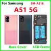 Back Housing Back Battery Cover LCD Front Middle Frame For Samsung A51 5g Sm-a516 Camera Lens Rear Door Housing Camera Lens