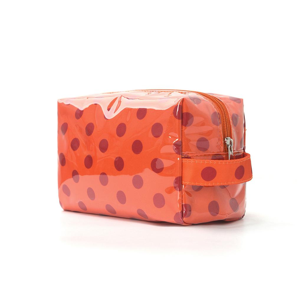 Fashion Polka Dot Large Capacity Makeup Portable Handheld Travel Toiletry Organizer Cosmetics Daily Travel Essential Storage Use