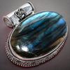 Labradorite Gemstone Handmade 925 Sterling Silver Jewelry Pendant 2.17" AH-846