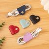 Heart-shaped Leather Cable & Earphone Organizer Winder