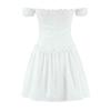 French Chic White Lace Camisole Dress: Summer Waist-Cinching Sexy Short Skirt for Women