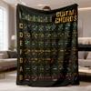 2026 Latest Flannel Blanket | Preppy Style Guitar Chords Music Throw Blanket, Hypoallergenic, All-Season, Digital Print, Machine Washable, Tear-Resist