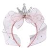 Princess Children Shining  Bow Crown Yarn Bow Headband Mesh Head Hoop