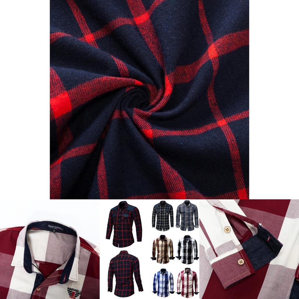Camicia Casual Elegante da Uomo Slim Fit a Manica Lunga a Quadri Perfetta per Ogni Occasione
