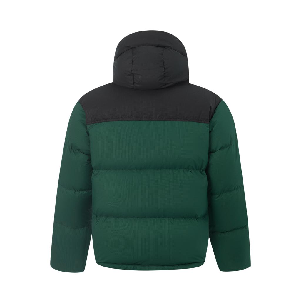 Li Ning Color Block Zipper Letter Hooded Versatile Down Jacket Unisex Outerwear AYMV435-4