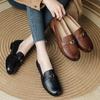 The first layer of cowhide spring new retro British style loafer small leather shoes versatile single shoes low heel leather temperament women's shoes