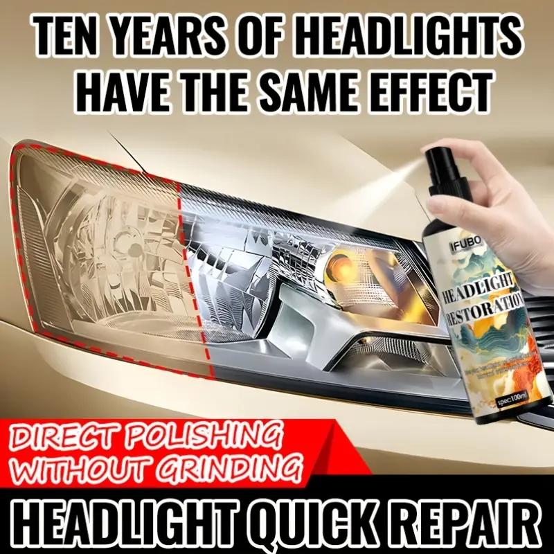 Verbessertes Scheinwerferlinsen-Reparaturmittel, neues Scheinwerfer-Reparaturset. Entfernung von Oxidation an Autoscheinwerfern, Autoscheinwerfer-Reparaturflüssigkeit