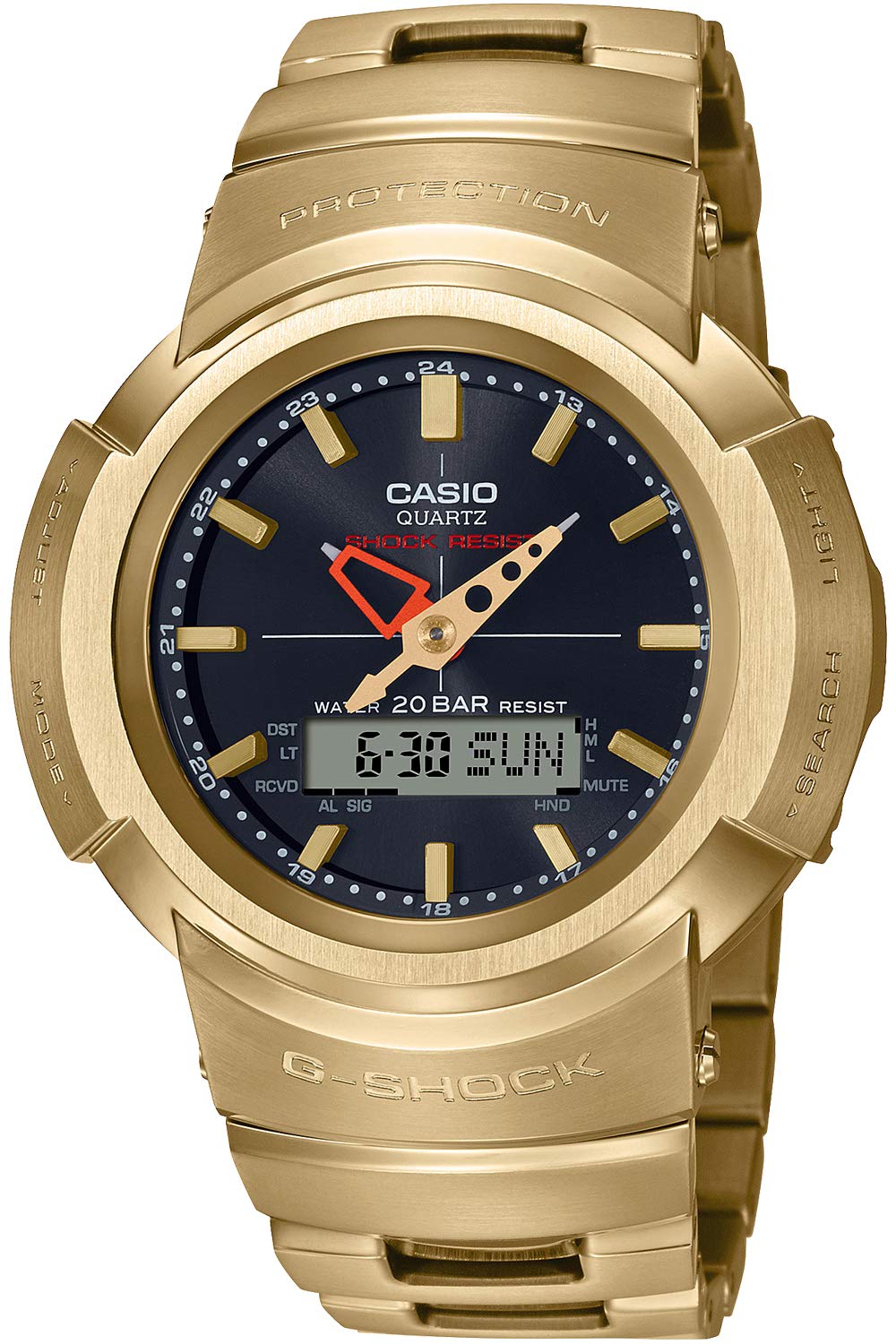 

Чоловічий годинник Casio Gold Full Metal Solar Radio Wave Design G-Shock AWM-500GD-9AJF, золотий