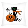 Halloween Cartoon Pillowcase New Printed Pillowcase Living Room Versatile Decorative Sofa Cushion Bedroom Bedside Pillowcase