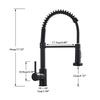 Brushed Gold Kitchen Sink Faucet One Handle Spring Hot and Cold Water Tap Deck Mounted Bathroom Kitchen Crane