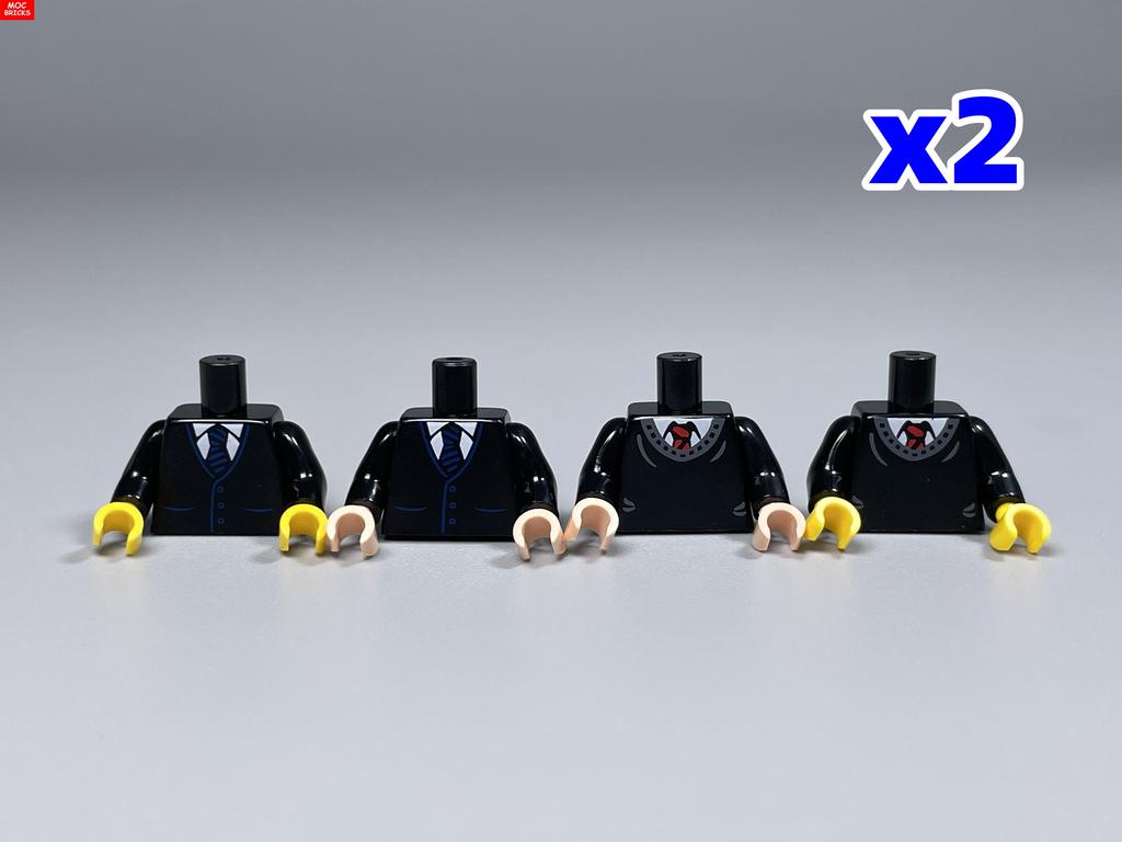 MOC Bricks Suit Series Chef Bridegroom Torso Cloth 4cm Figure Body Part Educational Building Blocks Assembled Toys Plastic Doll