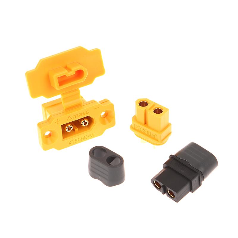 5Pcs Black Yellow Xt60Be-M Male Bullet Connector Wire Cable Plug Waterproof Cover For Rc Fpv Charger Battery Motor Esc