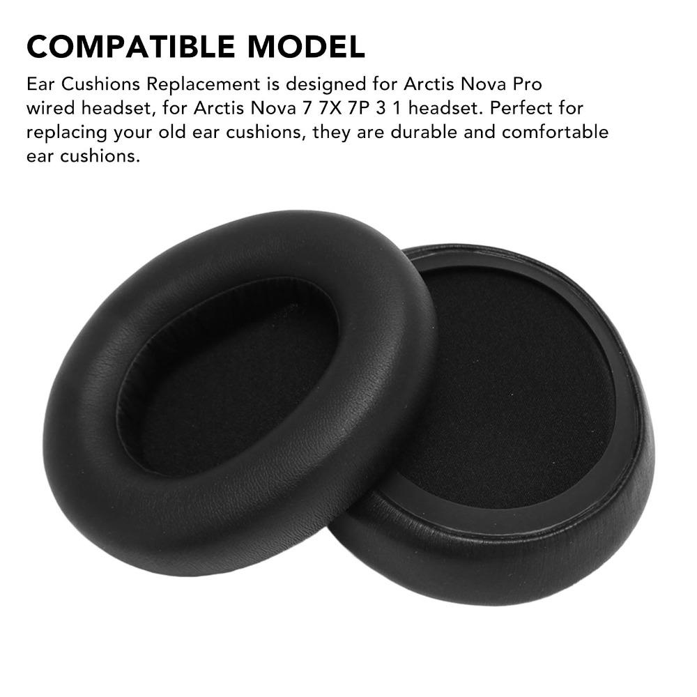 2PCS Leather for Arctis Nova Pro Wired Headset for Arctis Nova 7/7X/7P/3/1 Headset Headphone Repair