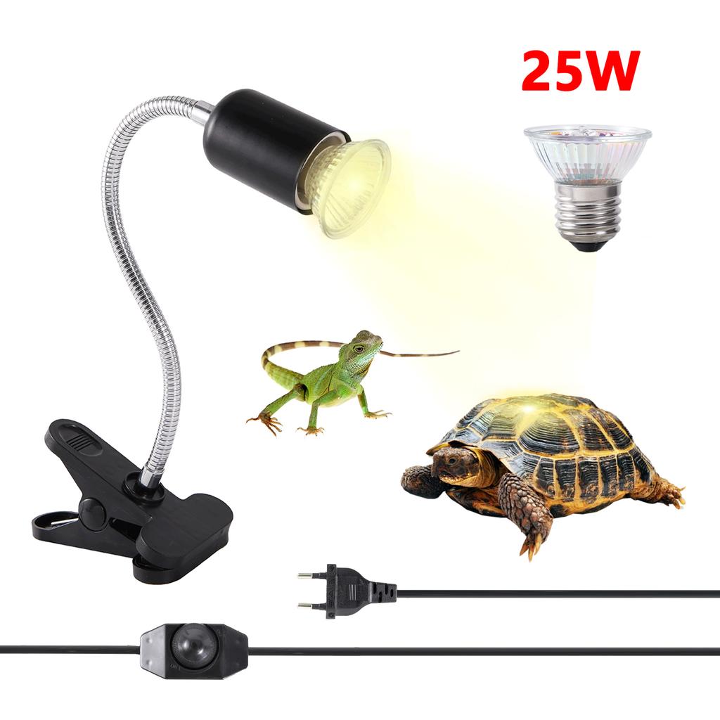 Reptile Pet Adjustable Heating Lamp 25\50\75W Full Spectrum UVA+UVb Suitable For Turtles And Lizards Calcium Supplement Lamp