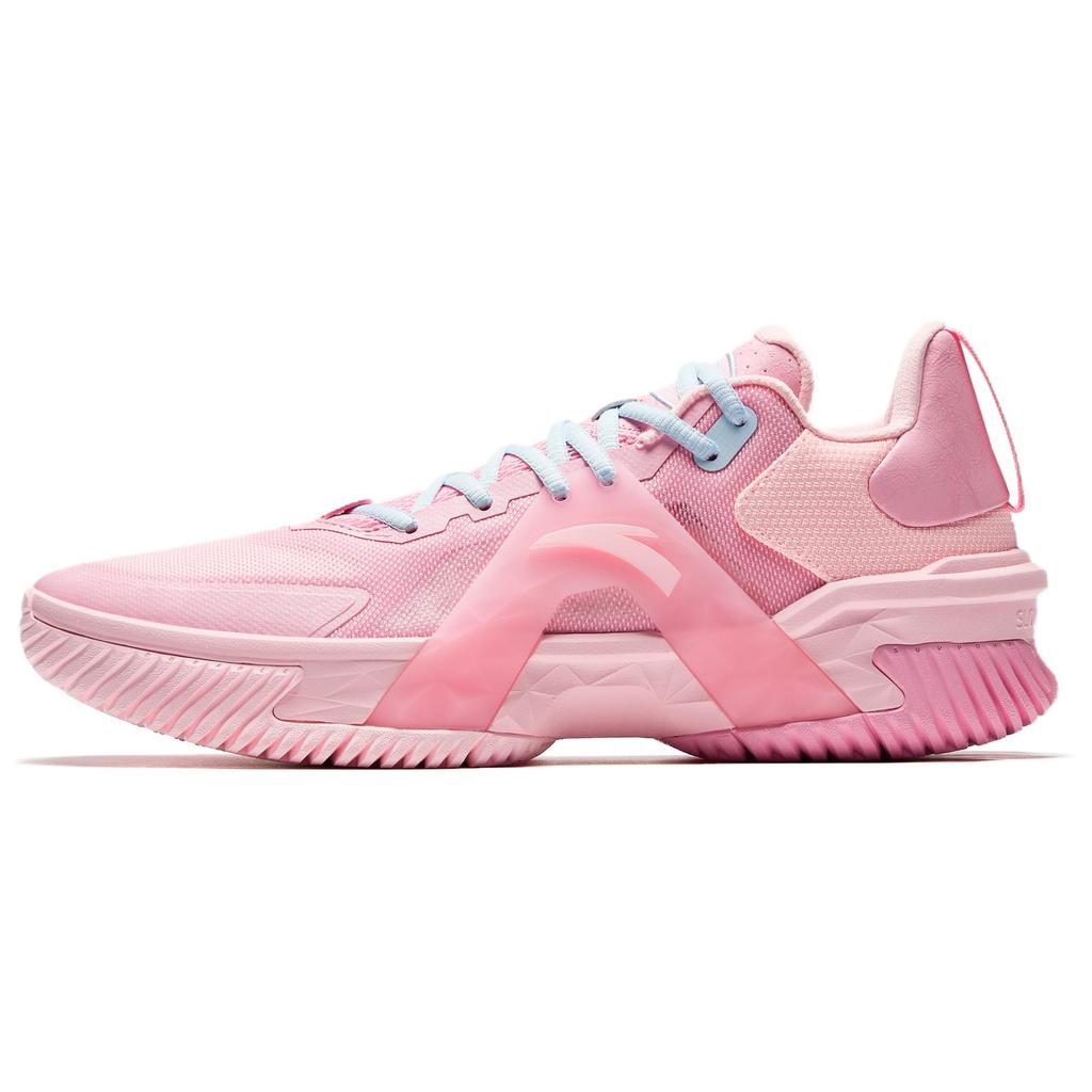 Neue Anta Space 5 Dämpfung, Abriebfest, Anti-Kipp-Low-Top-Basketballschuhe Herren Pink Blau Asymmetrisch 912531613Q-1