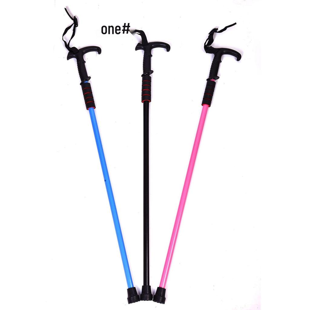 Telescopic Aluminum Alloy Shock-Absorbing Ultra-Light Adjustable Elderly Walking Cane with Straight and Curved Handle Options